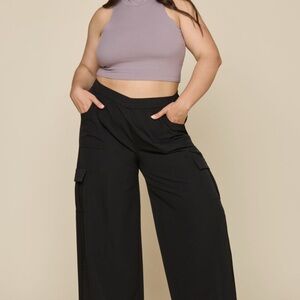 POPFLEX Y2K Cargo Pant (Black, Petite)